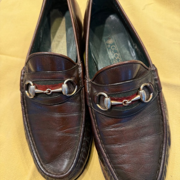 GUCCI MEN'S VINTAGE BROWN LEATHER HORSEBIT LOAFERS SIZE 10.5 - Picture 2 of 7